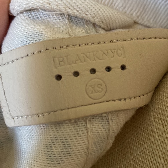 Blank NYC mini floral oversized cream patchwork jean jacket coat XS Small - Picture 6 of 6